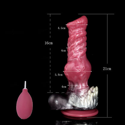 Squirting Horsedildo Butt Plug - Monsterdildo aus Silikon für Vaginal-Prostata-Massage
