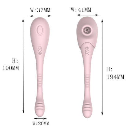 Masseur de prostate pour doigts Clit Sucker - Vibromasseur clitoridien à double extrémité pour point G