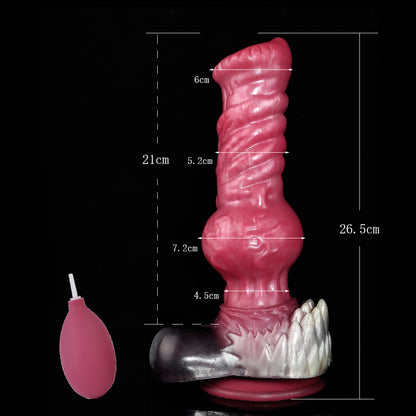 Squirting Horsedildo Butt Plug - Monsterdildo aus Silikon für Vaginal-Prostata-Massage