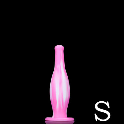 Fantasy Bowling Analdildo Butt Plug - Exotisches Farbmisch-Sexspielzeug aus Silikon für Frauen