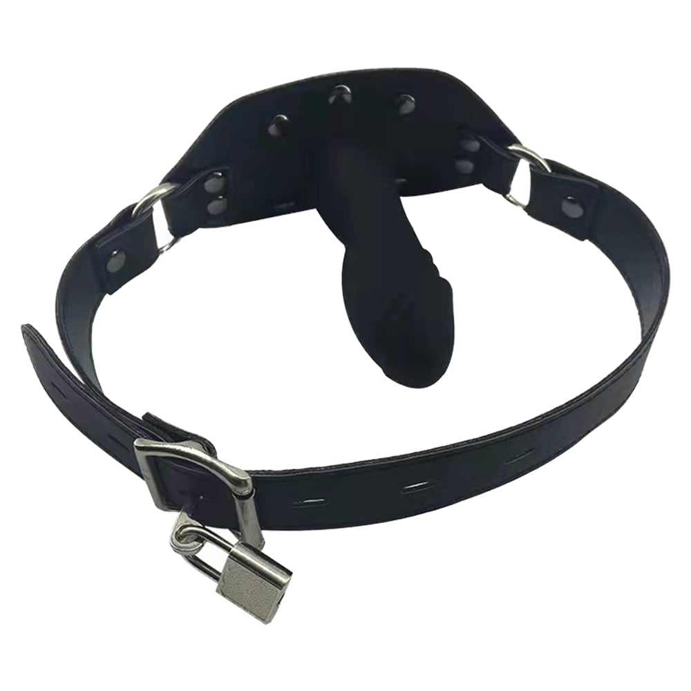 Ballknebel-BDSM-Spielzeug – aufblasbarer Buttplug mit Lederschnalle, Oralsex-Spielzeug