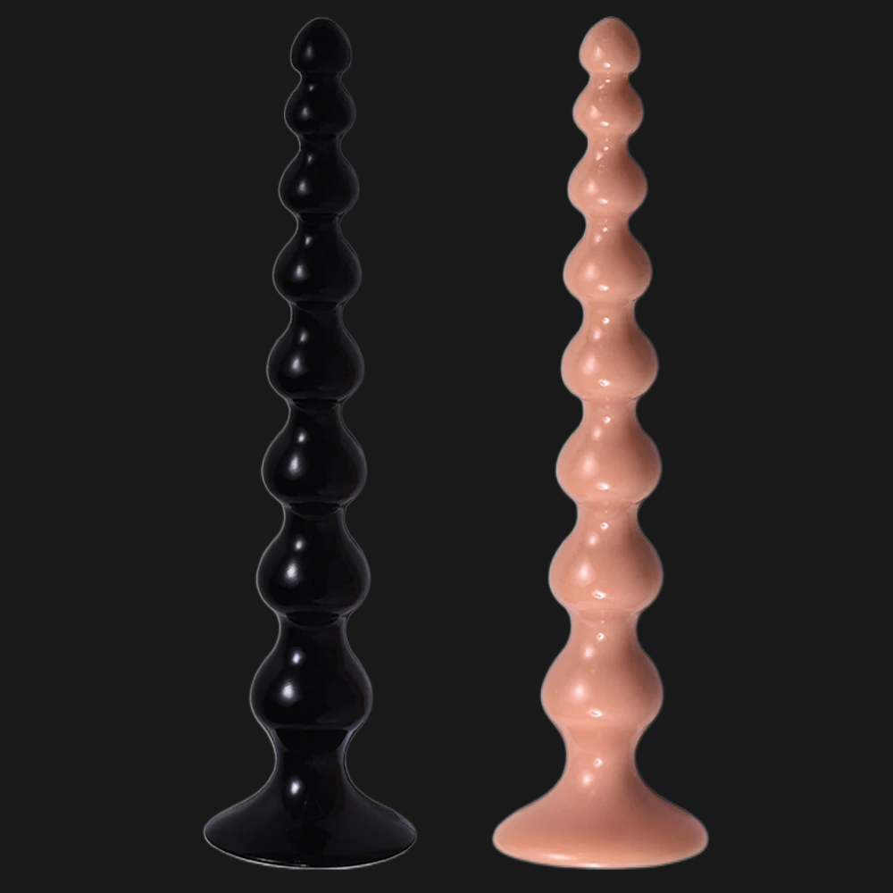 14 inch Long Anal Beads Butt Plug -Silicone Dildo Sex Toy for Men Women