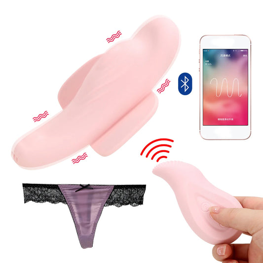 Culotte vibrante contrôlée par application - Stimulateur de clitoris avec vibrateur Bluetooth à distance supplémentaire