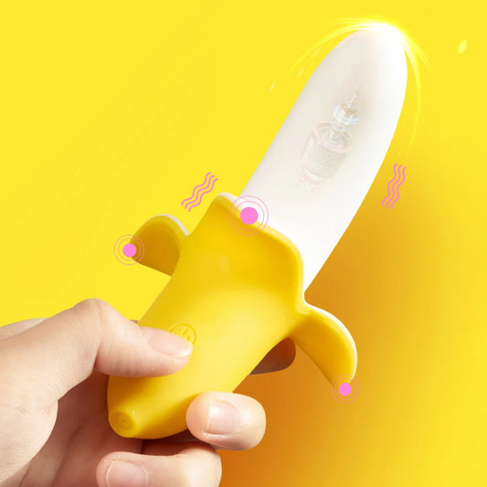 Bananen-Klitoris-Vibrator, weibliches Sexspielzeug – Nippelklemme, G-Punkt-Klitoris-Stimulator