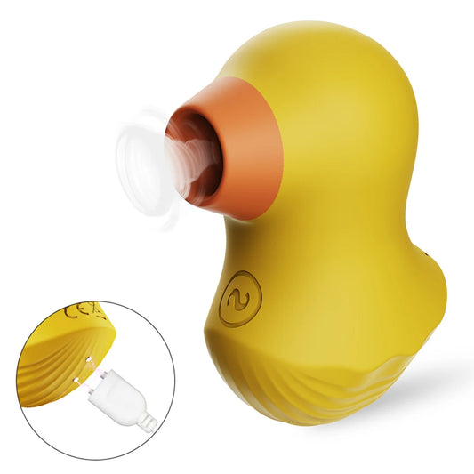 Klitoris saugendes weibliches Sexspielzeug – tragbarer gelber Enten-Klitoris-Orgasmus-Sauger