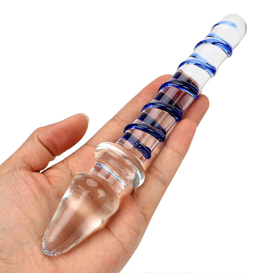 Gode ​​en verre à double extrémité – Gode réaliste masseur de prostate, jouets anaux pour hommes et femmes