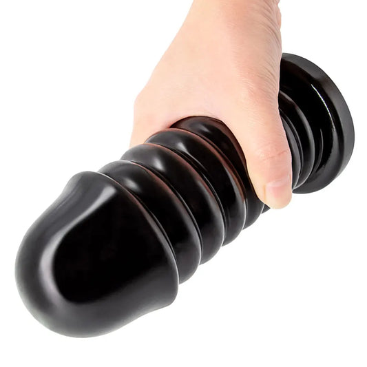 Riesiger dicker Analdildo-Buttplug – Silikon-Analplug mit großen Fäden, Sexspielzeug