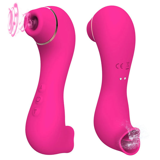 Saugvibrator – Zunge lecken, Oralsexspielzeug für Frauen, Nippelklemmen, Stimulation der Klitoris