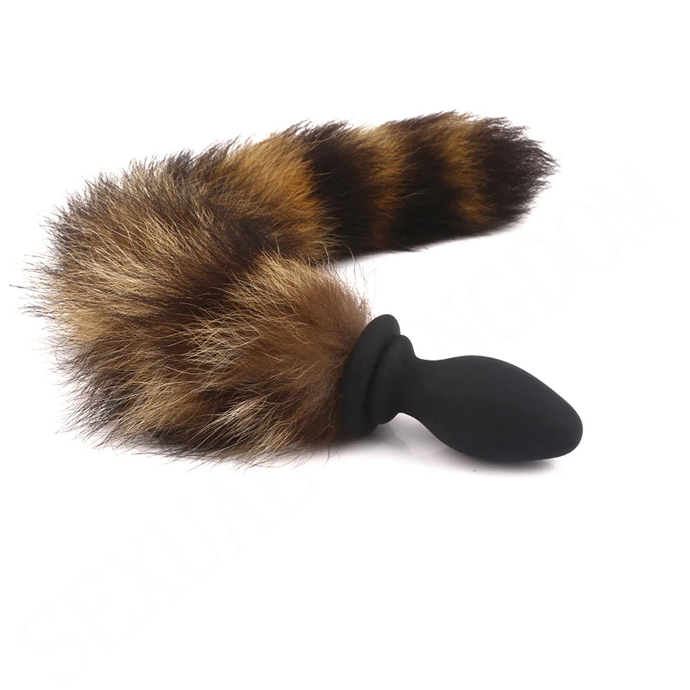 Vibrierender Butt Plug Schwanz – Furry Fox Anal Plug Sexspielzeug für Männer Frauen