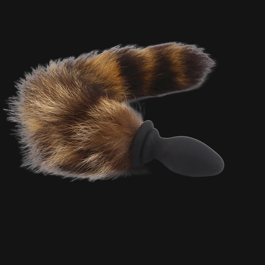 Vibrating Butt Plug Tail - Furry Fox Anal Plug Sex Toys for Men Women