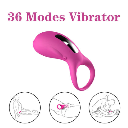 Vibrating Panty Vibrator - 36 Modes Cock Ring Clitoral Stimulator Sex Toys for Couples