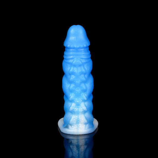 Extension lumineuse de manchon de pénis Monsterdildo - Jouet sexuel masculin d'extension d'anneau pénien en silicone de qualité supérieure