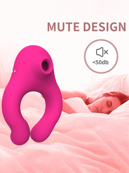 Weiblicher Saugvibrator – männlicher Penis-Cockring, der Sexspielzeug für Paare und Frauen klemmt