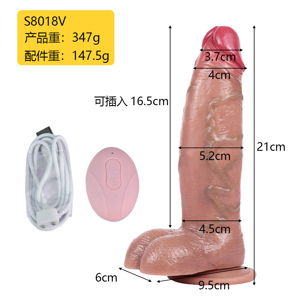 Realistic Dildo Anal Butt Plug - Remote Control Thrusting Silicone Penis Masturbator