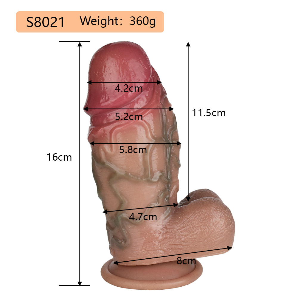 6-inch Realistic Anal Dildo Butt Plug - Silicone Soft Suction Cup Sex Toys for Men Women