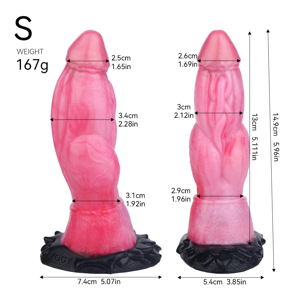 Fantasy Knotted Dildo Large Butt Plug - Silicone Suction Cup Monsterdildo Sex Toys for Women